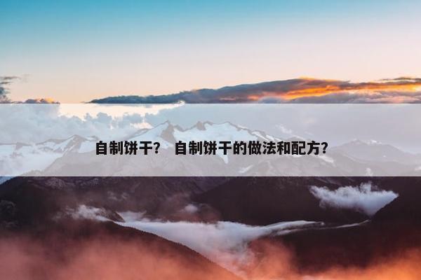自制饼干？ 自制饼干的做法和配方？