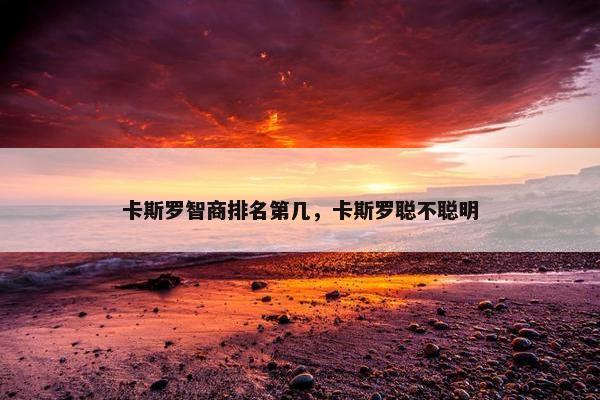 卡斯罗智商排名第几，卡斯罗聪不聪明
