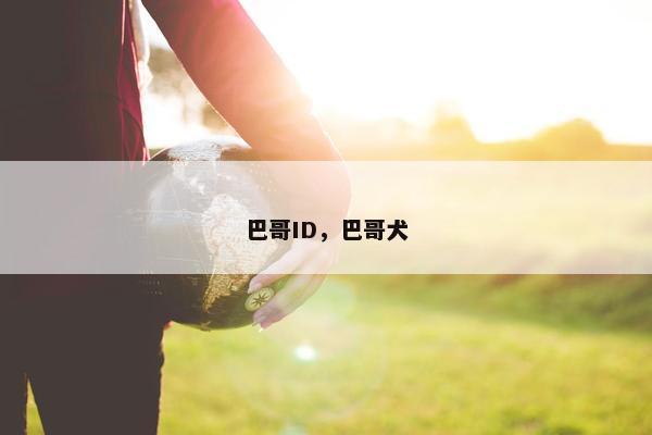 巴哥ID，巴哥犬