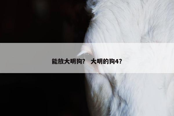 能放大明狗？ 大明的狗4？