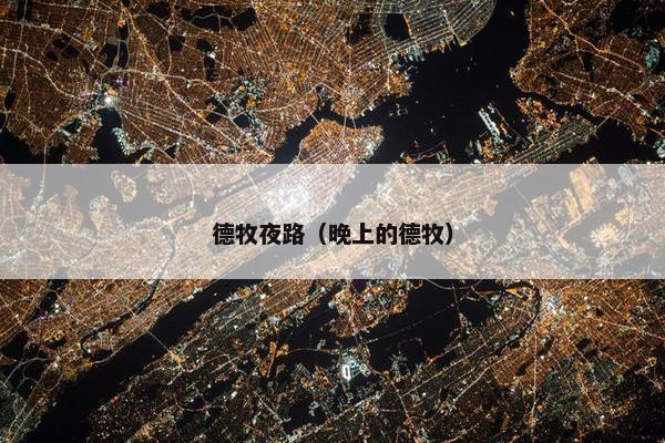 德牧夜路（晚上的德牧）