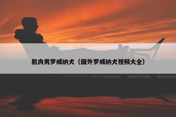 肌肉男罗威纳犬（国外罗威纳犬视频大全）