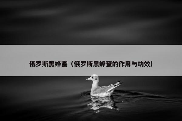 俄罗斯黑蜂蜜（俄罗斯黑蜂蜜的作用与功效）