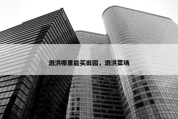泗洪哪里能买田园，泗洪菜场