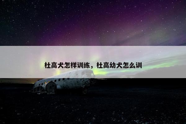 杜高犬怎样训练，杜高幼犬怎么训
