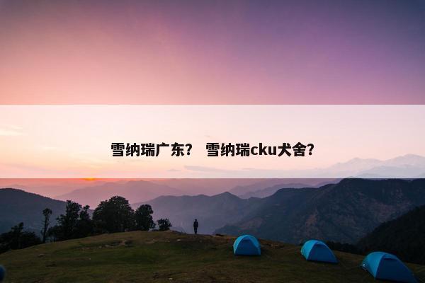 雪纳瑞广东？ 雪纳瑞cku犬舍？