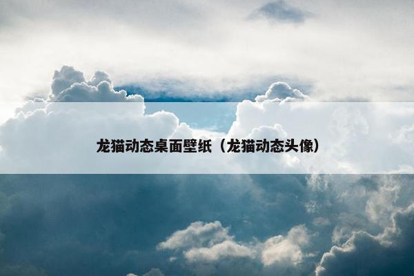 龙猫动态桌面壁纸（龙猫动态头像）
