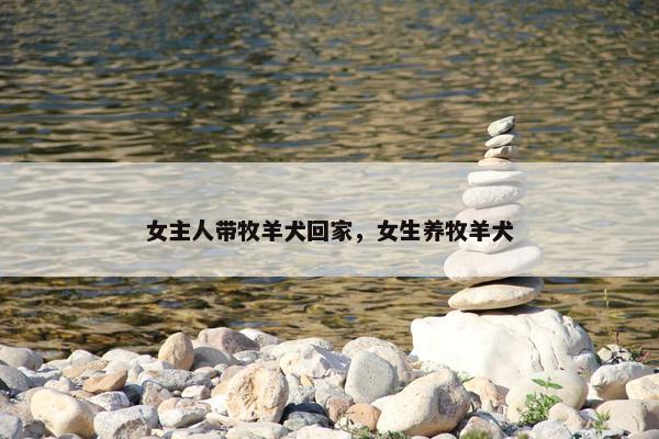 女主人带牧羊犬回家，女生养牧羊犬