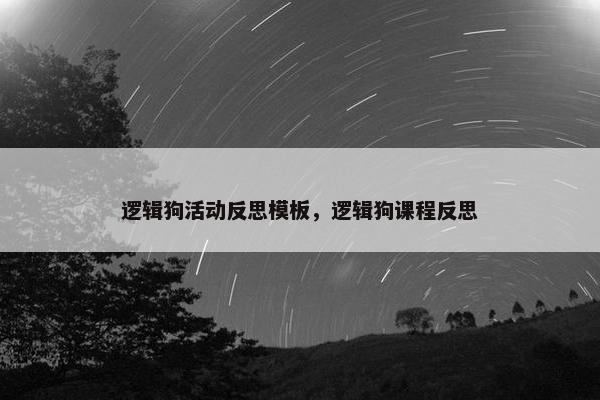 逻辑狗活动反思模板，逻辑狗课程反思