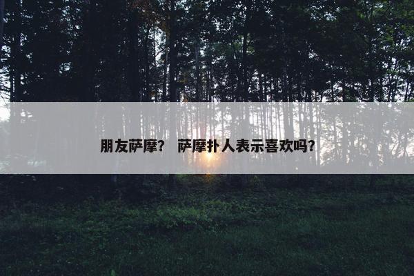 朋友萨摩？ 萨摩扑人表示喜欢吗？