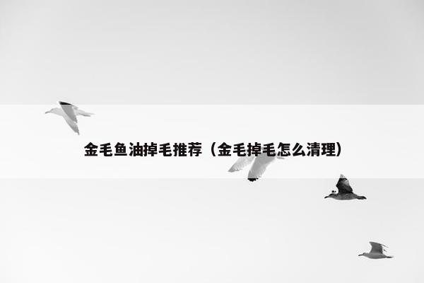 金毛鱼油掉毛推荐（金毛掉毛怎么清理）