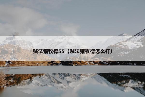 贼法猎牧德55（贼法猎牧德怎么打）