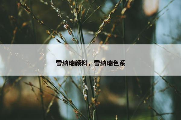 雪纳瑞颜料，雪纳瑞色系
