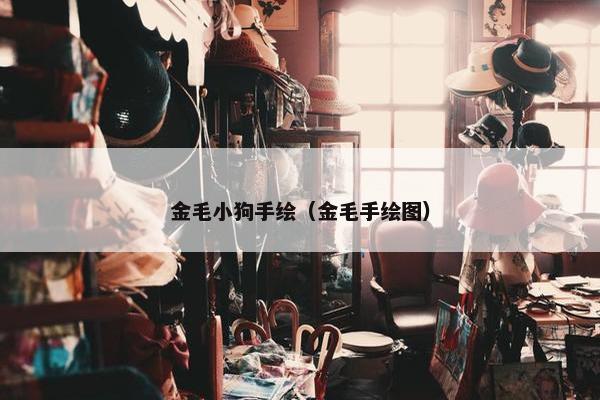 金毛小狗手绘（金毛手绘图）