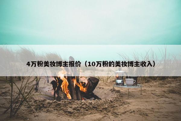 4万粉美妆博主报价（10万粉的美妆博主收入）