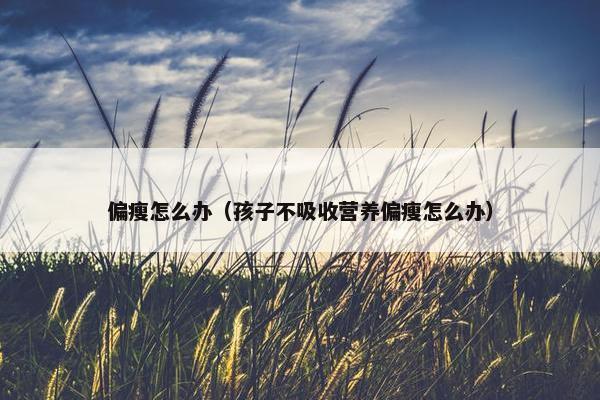 偏瘦怎么办（孩子不吸收营养偏瘦怎么办）