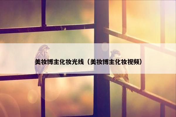 美妆博主化妆光线（美妆博主化妆视频）