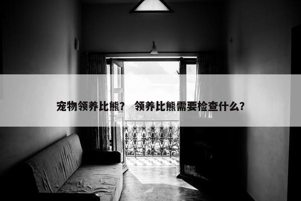宠物领养比熊？ 领养比熊需要检查什么？