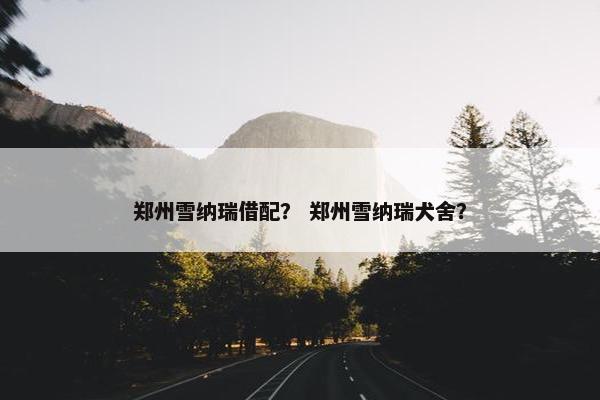 郑州雪纳瑞借配？ 郑州雪纳瑞犬舍？