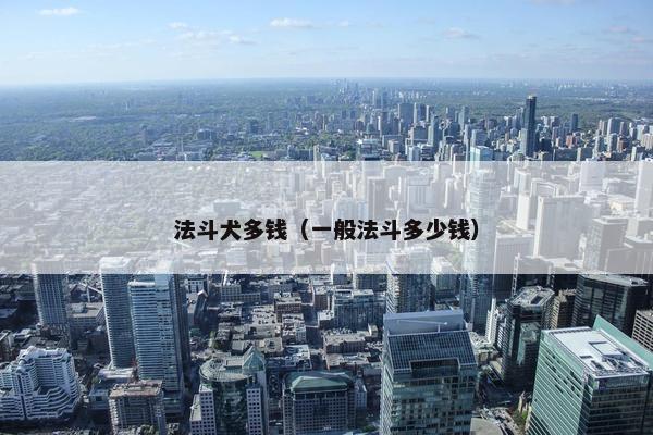 法斗犬多钱（一般法斗多少钱）