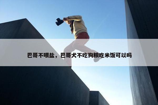 巴哥不喂盐，巴哥犬不吃狗粮吃米饭可以吗