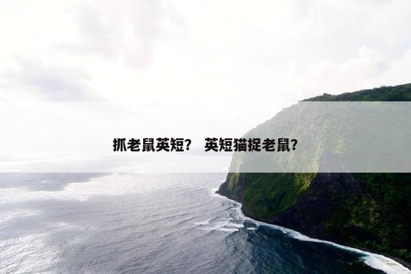 抓老鼠英短？ 英短猫捉老鼠？
