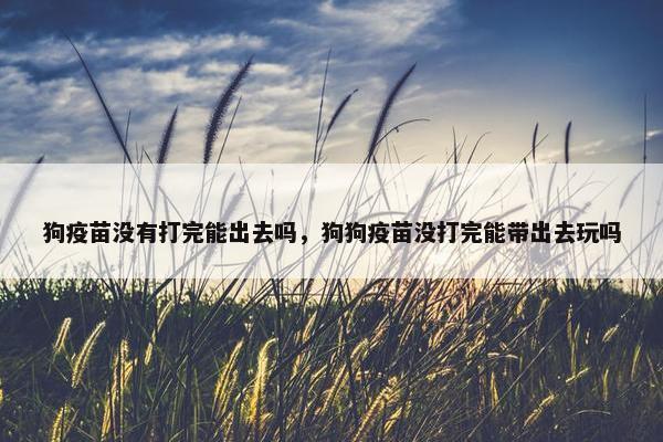 狗疫苗没有打完能出去吗，狗狗疫苗没打完能带出去玩吗