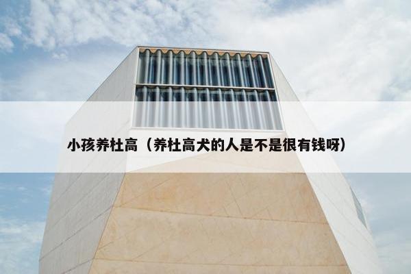 小孩养杜高（养杜高犬的人是不是很有钱呀）