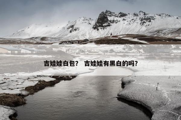 吉娃娃白包？ 吉娃娃有黑白的吗？