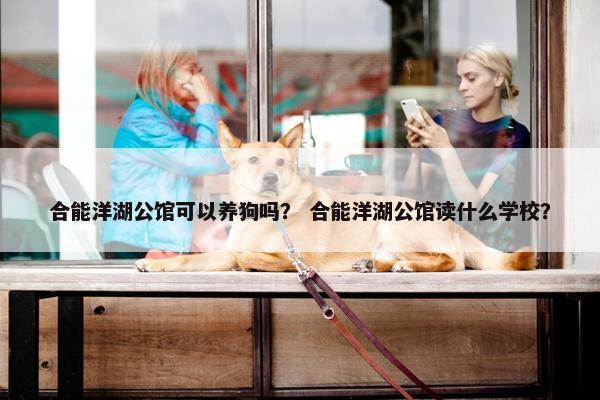合能洋湖公馆可以养狗吗？ 合能洋湖公馆读什么学校？