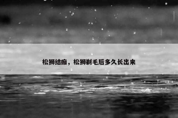 松狮结痂，松狮剃毛后多久长出来