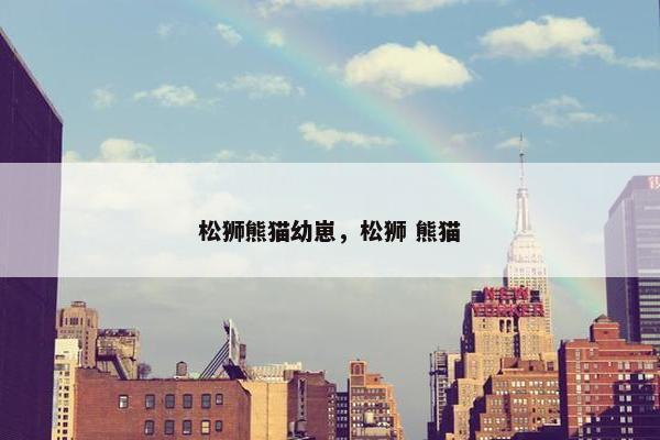 松狮熊猫幼崽，松狮 熊猫
