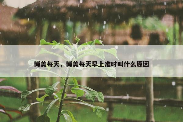 博美每天，博美每天早上准时叫什么原因