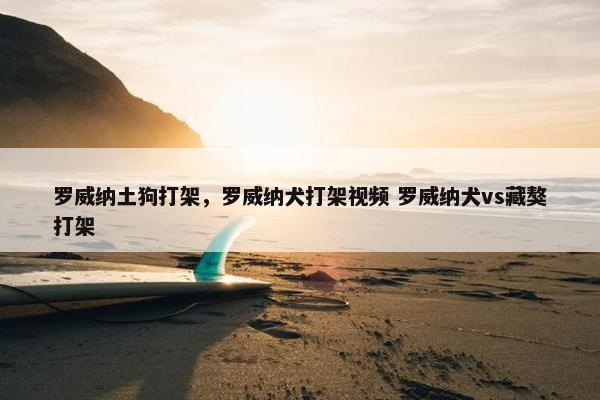 罗威纳土狗打架，罗威纳犬打架视频 罗威纳犬vs藏獒打架