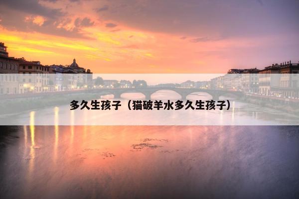 多久生孩子（猫破羊水多久生孩子）