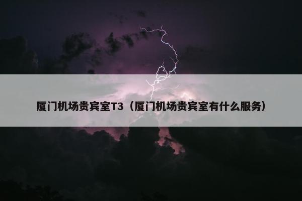 厦门机场贵宾室T3（厦门机场贵宾室有什么服务）
