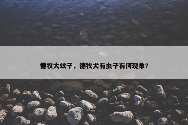 德牧大蚊子，德牧犬有虫子有何现象?