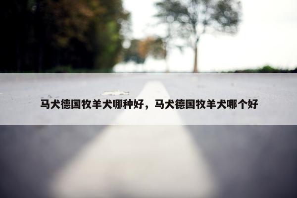马犬德国牧羊犬哪种好，马犬德国牧羊犬哪个好