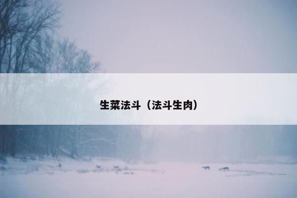 生菜法斗（法斗生肉）