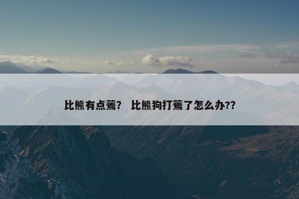 比熊有点蔫? 比熊狗打蔫了怎么办?? 比熊有点蔫? 比熊狗打蔫了怎么办??