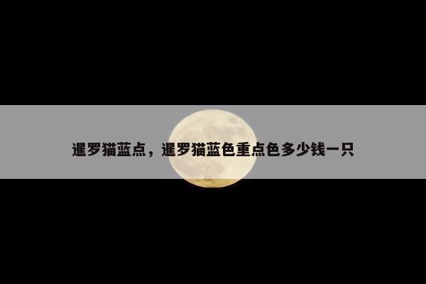 暹罗猫蓝点，暹罗猫蓝色重点色多少钱一只