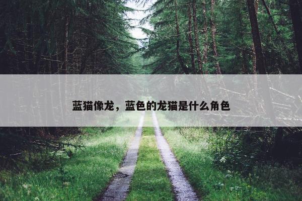 蓝猫像龙，蓝色的龙猫是什么角色