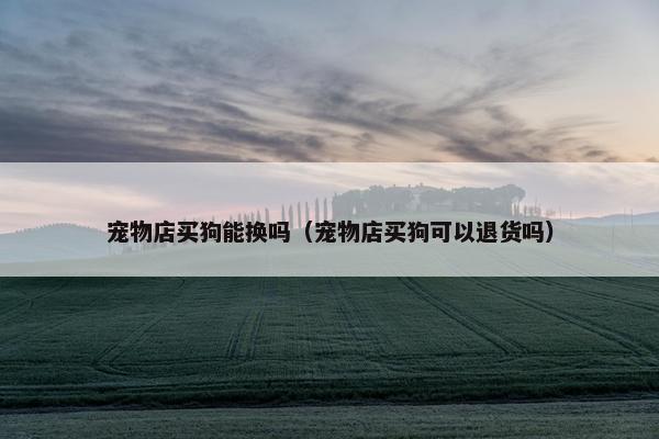 宠物店买狗能换吗（宠物店买狗可以退货吗）