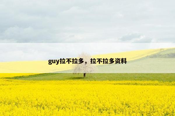 guy拉不拉多，拉不拉多资料