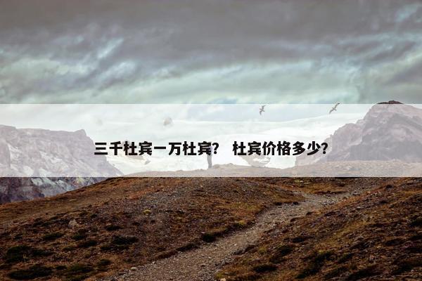 三千杜宾一万杜宾？ 杜宾价格多少？
