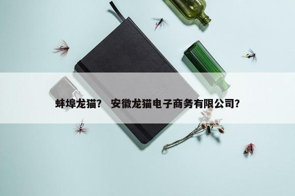 蚌埠龙猫？ 安徽龙猫电子商务有限公司？