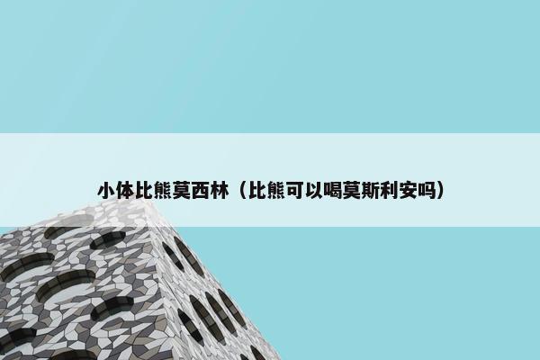 小体比熊莫西林（比熊可以喝莫斯利安吗）