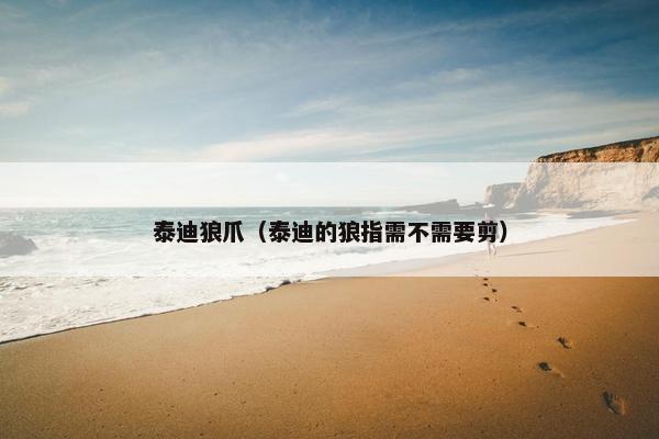 泰迪狼爪（泰迪的狼指需不需要剪）