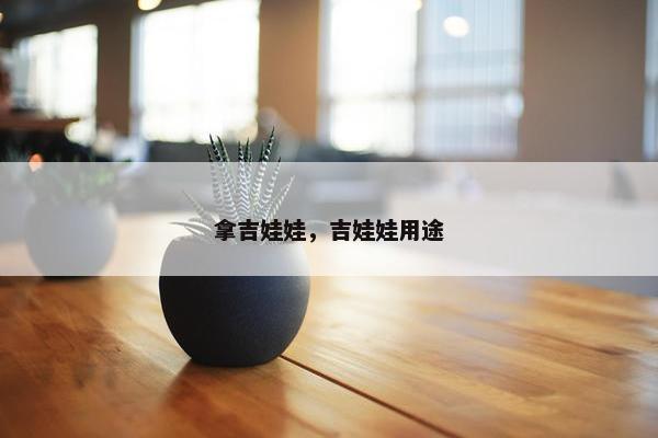 拿吉娃娃，吉娃娃用途