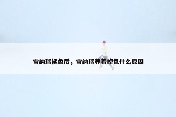 雪纳瑞褪色后，雪纳瑞养着掉色什么原因